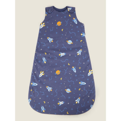 George Home Navy Space Sleep Bag 2.5 Tog 0-6M, UK version