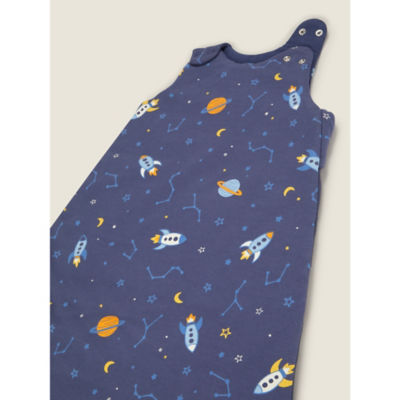 George Home Navy Space Sleep Bag 2.5 Tog 0-6M, UK version