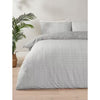 George Home grey striped reversible duvet set single, UK version