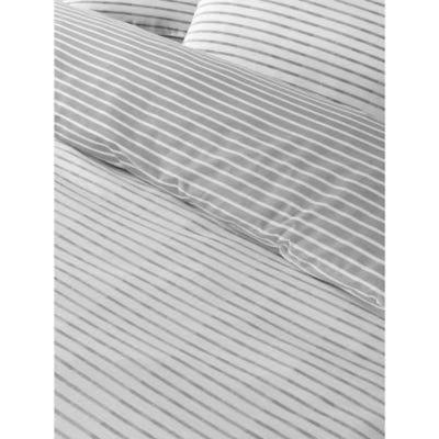 George Home grey striped reversible duvet set single, UK version