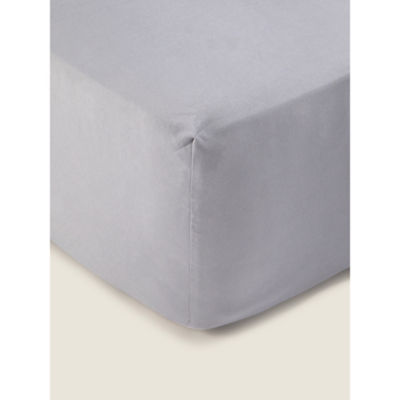 George Home grey fitted sheet single bedding, UK version