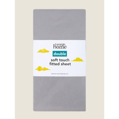 George Home grey fitted sheet single bedding, UK version