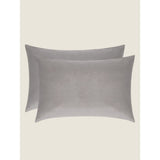 George Home Grey Polyester Pillowcase Pair Set, UK version
