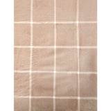 George Home Natural Check Sherpa Throw 150 x 120 cm, UK version