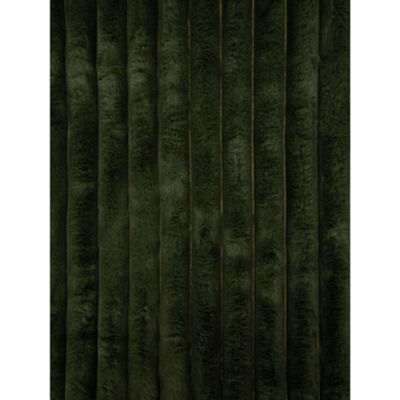 George Home green ribbed faux fur throw 150 x 120 cm, UK version