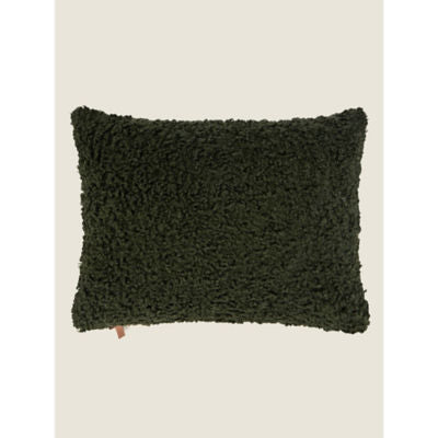 George Home Dark Green Borg Cushion 40 x 30cm, UK version