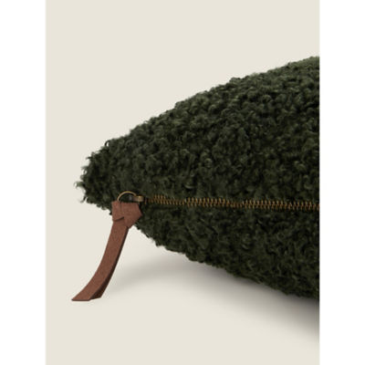 George Home Dark Green Borg Cushion 40 x 30cm, UK version