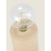 George Home natural pale wood base table lamp, UK version