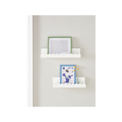 George Home white scalloped wall shelf set of 2, UK version