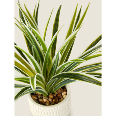 George Home cream artificial grass pot 30x30x28 cm, UK version