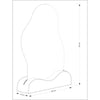 George Home pebble fluid mirror on wood base 19 x 4.5 x 25 cm, UK version