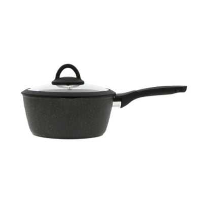 George Home black marble effect soft grip saucepan 20cm, UK version