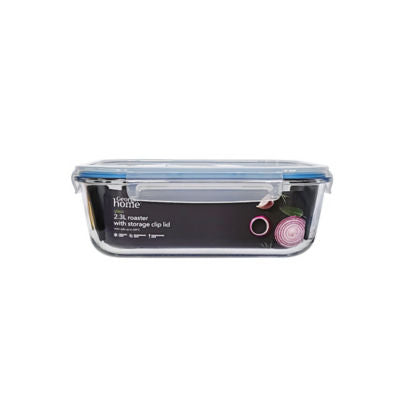 George Home Glass Roaster with clip lid 2.3L, UK version