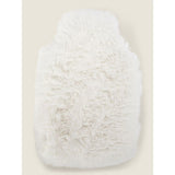George Home Cream Shaggy Faux Fur Hot Water Bottle