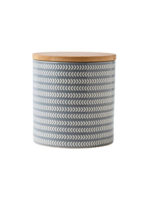 George Home grey geo ceramic canister 615ml, UK version