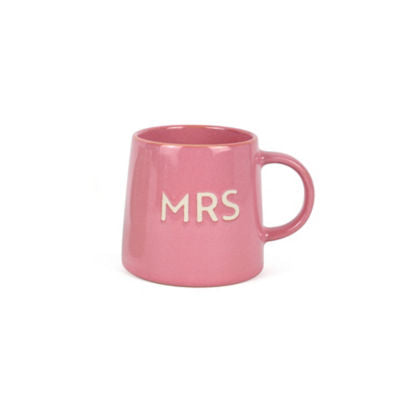 George Home Mrs pink reactive glaze mug, UK version