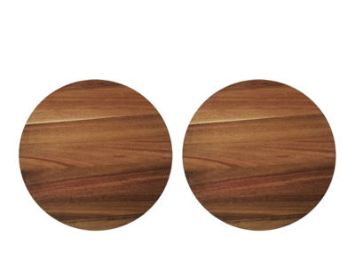 George Home round acacia wood placemat set of 2, UK version