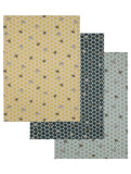George Home bee hexagon tea towels 65x42cm, UK version