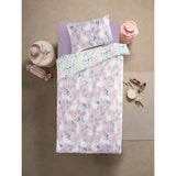 George Home ditsy floral bunny reversible cotton toddler duvet set, UK version
