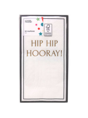 George Home Hip Hip Hooray napkins pack of 20 3ply 33x33cm, UK version