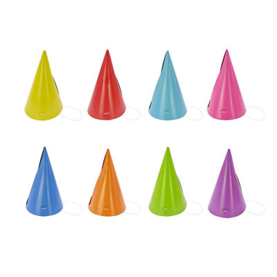 George Home party hats 8 pack multi colours, UK version