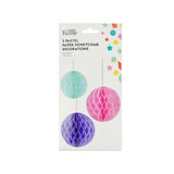 George Home pastel honeycomb decorations with 20cm and 15cm pieces, UK version