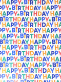 George happy birthday text wrapping paper roll 3m, UK version