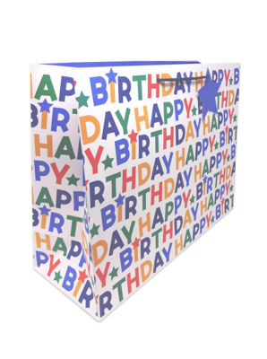 George Male Text XL gift bag, UK version