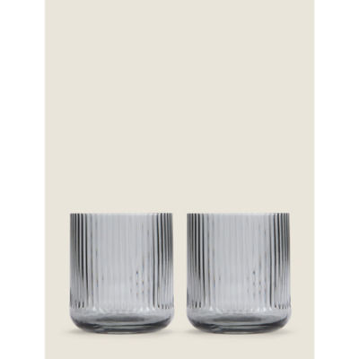 George Home grey ribbed tumbler glass set imported from the UK