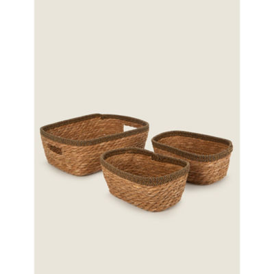 George Home Natural Rattan Storage Tray 7.8L