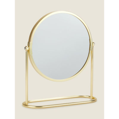 George Brushed Brass Bathroom Mirror 19.5x7.5x22.5cm