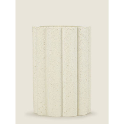 George Home natural ribbed cylinder tumbler 7.5x7.5x11.5cm, UK version