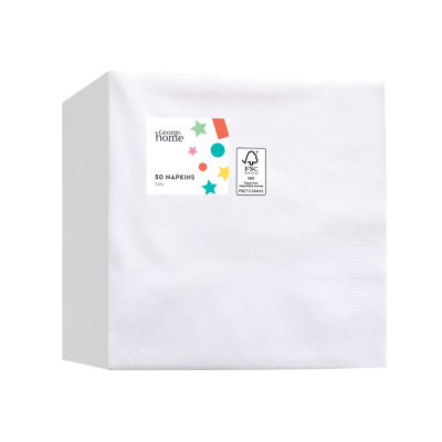 George Home white napkins 50pk 33x33cm, UK version