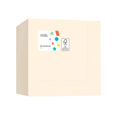 George Home cream napkins 50 pack 33x33cm, UK version