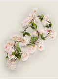 George Home Pink and Green Cherry Blossom Garland 180cm, UK version