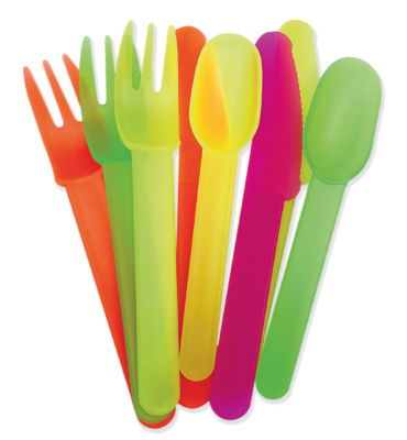 George Home neon cutlery set, UK version