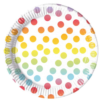 George Home Ombre Spots paper plates 12pk 23cm, UK version