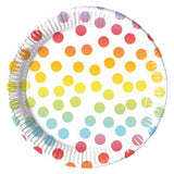 George Home Ombre Spots paper plates 12pk 23cm, UK version