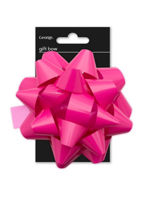 George giant pink gift bow 14cm diameter, UK version