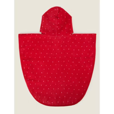 George Home pink strawberry cotton poncho 57x108cm, UK version