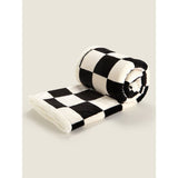 George Home Sherpa Throw Monochrome Checkerboard 120 x 150 cm, UK version