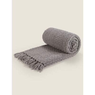 George Home grey chenille throw 120 x 150 cm, UK version