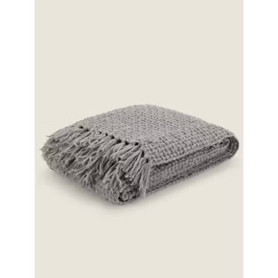George Home grey chenille throw 120 x 150 cm, UK version