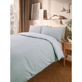 George Home green and white seersucker duvet set for double beds, UK version