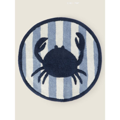 George Home blue crab round bath mat 65x65cm, UK version