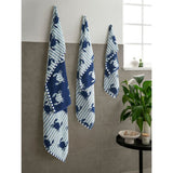 George Home navy striped crab hand towel 50 x 90cm, UK version