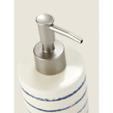 George Home navy nautical stripe soap dispenser, UK version