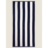 George Home navy stripe beach towel 79x152cm, UK version