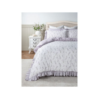 At Home with Stacey Solomon Lilac Bluebell Frill Duvet Set Super King - British product