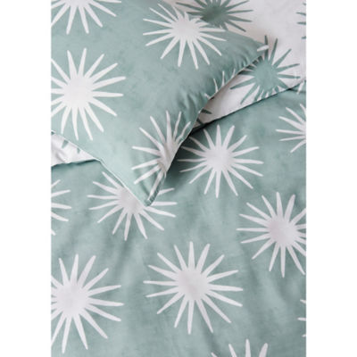 George Home Green Sun Icon Riviera TENCEL Reversible Duvet Set - Double
